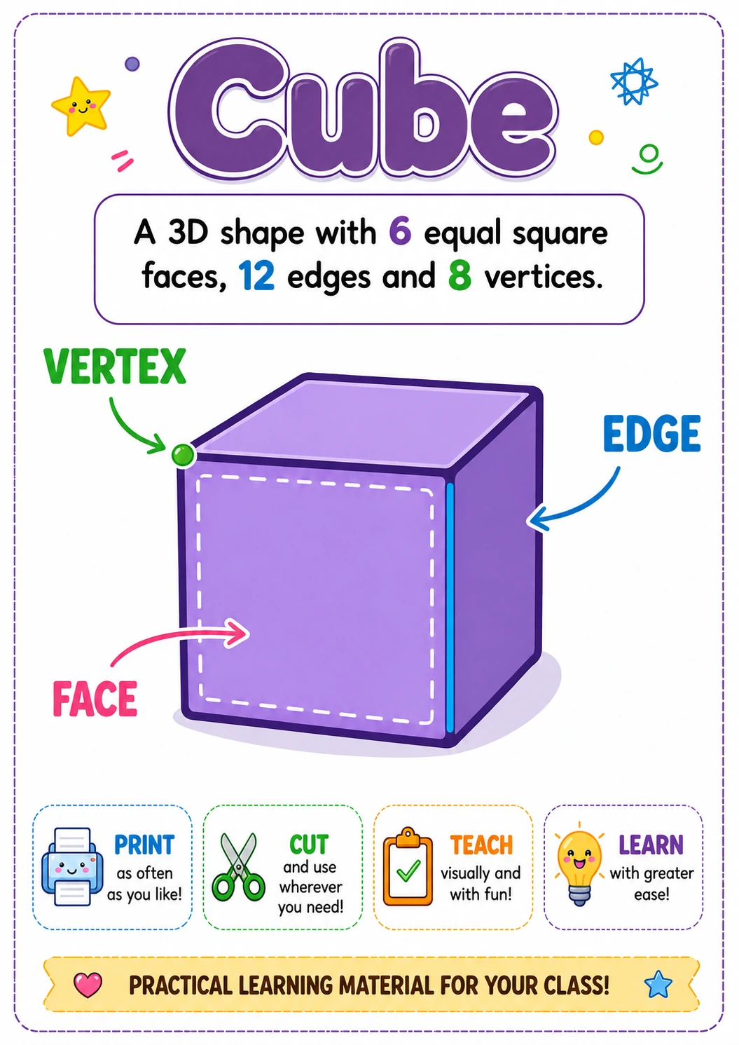 3D shapes poster 1