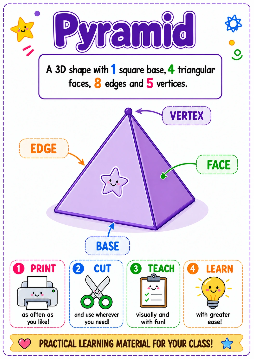 3D shapes poster 4